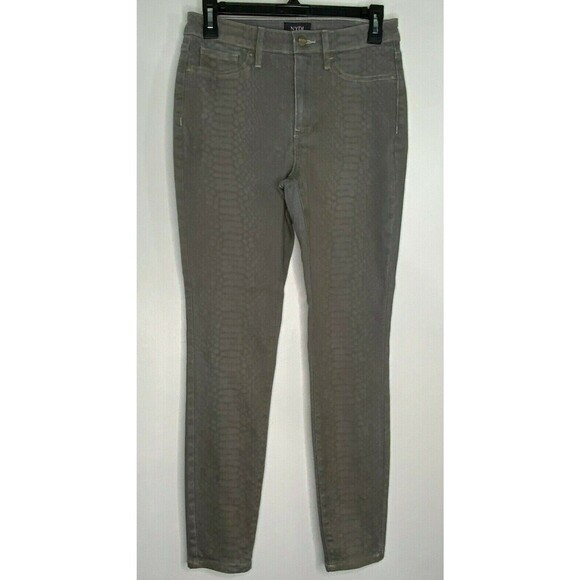 NYDJ Not Your Daughter's Jeans Women's Ami Skinny Jeans Gray Snake Print Size 2 - Picture 1 of 6